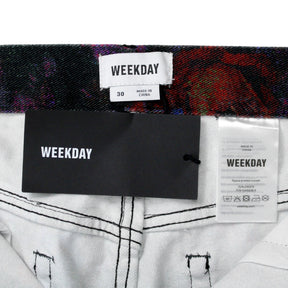 Weekday Black Space Printed Jeans