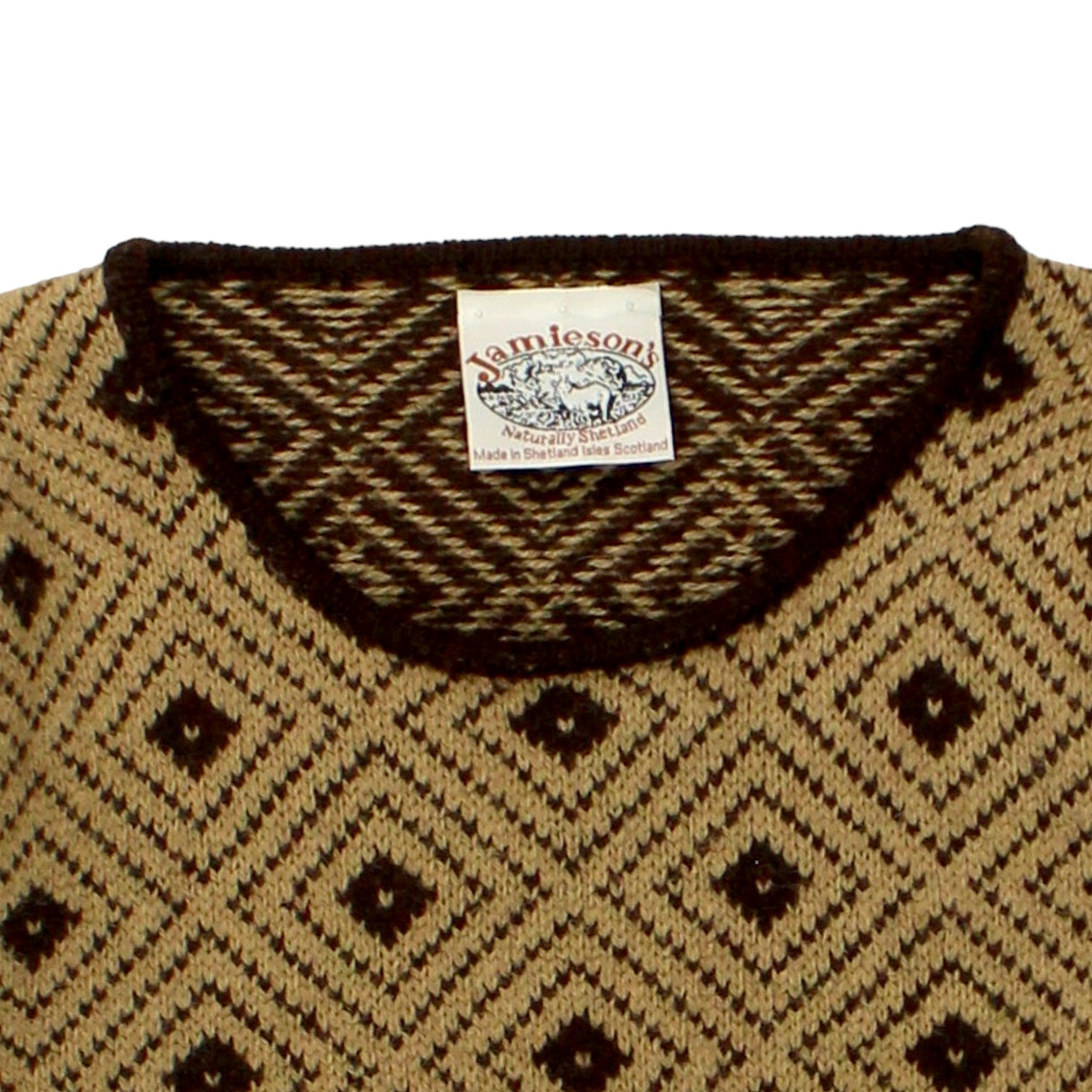 Jamieson's Brown Shetland Wool Jumper