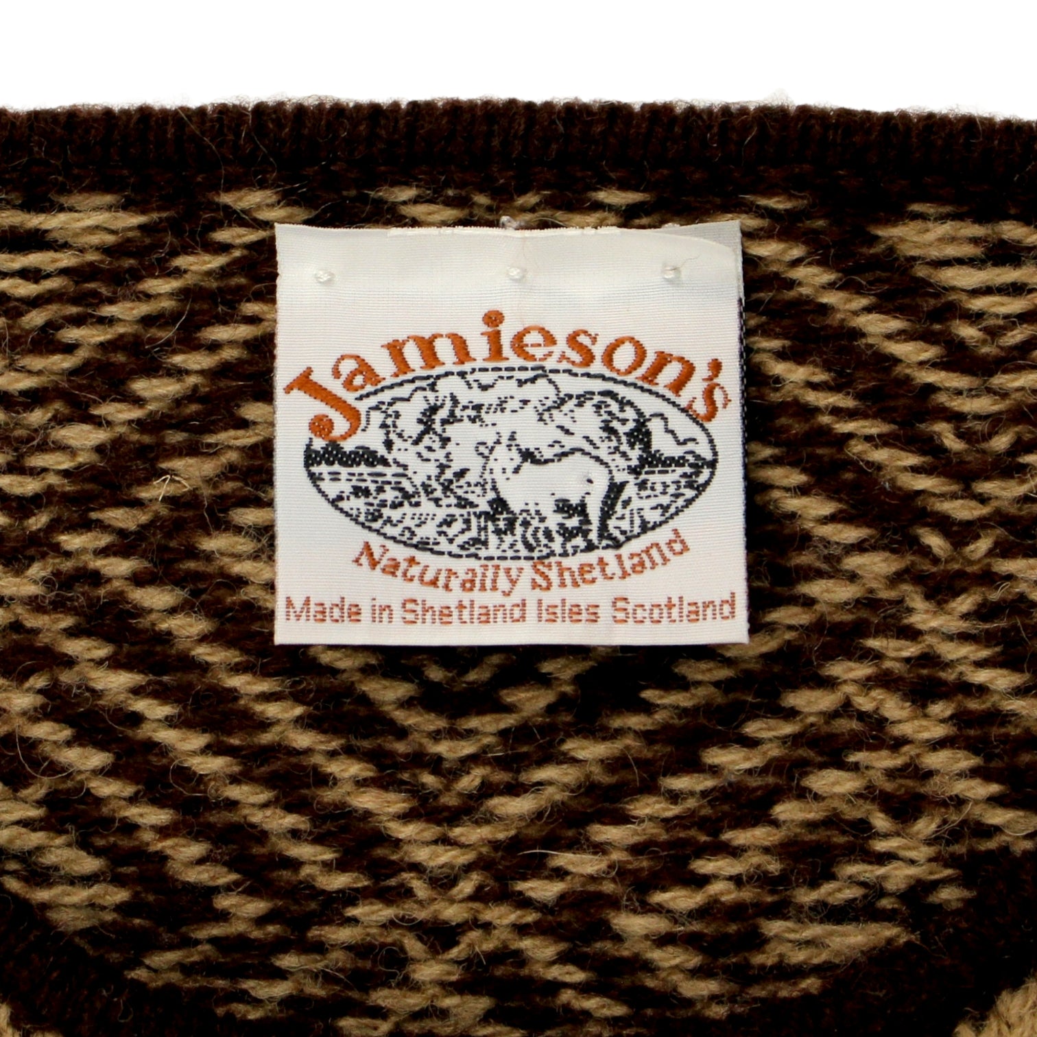 Jamieson's Brown Shetland Wool Jumper