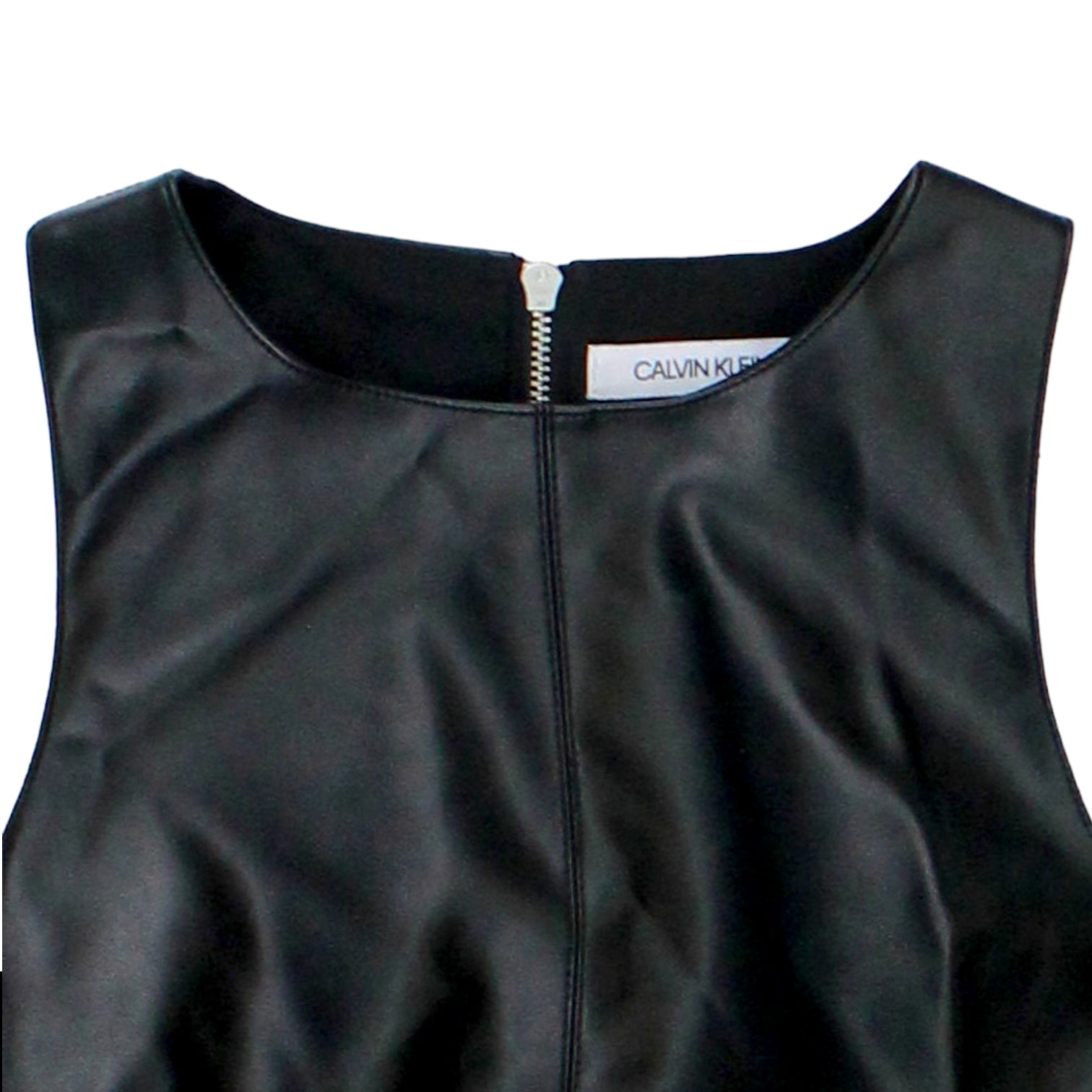 Calvin Klein Black Faux Leather Dress | Shop from Crisis Online Calvin Klein Black Faux Leather Dress | Shop from Crisis Online