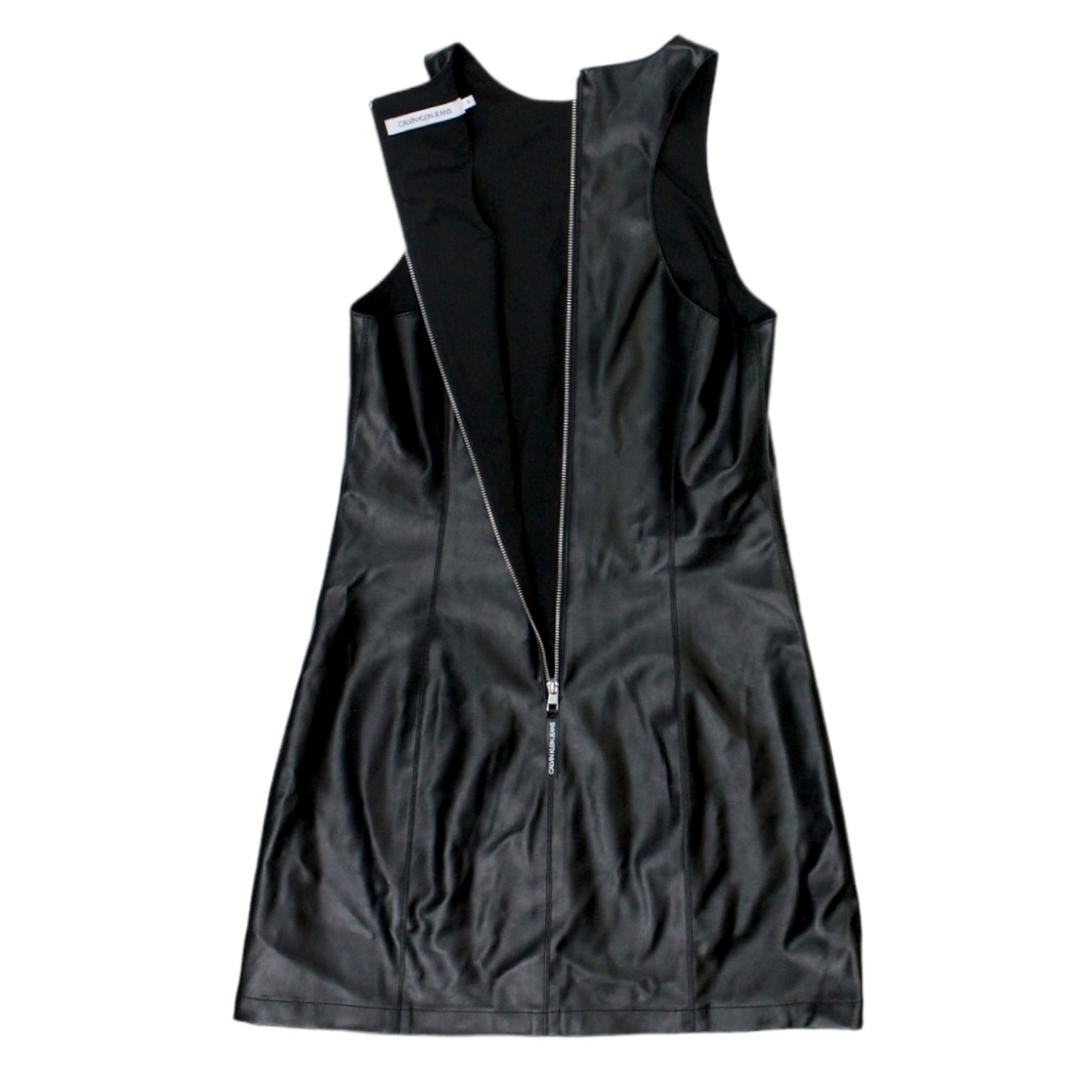 Calvin Klein Black Faux Leather Dress | Shop from Crisis Online Calvin Klein Black Faux Leather Dress | Shop from Crisis Online