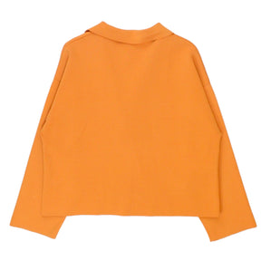 Cos Orange Knit Open Cardigan