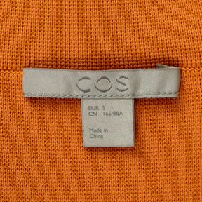 Cos Orange Knit Open Cardigan